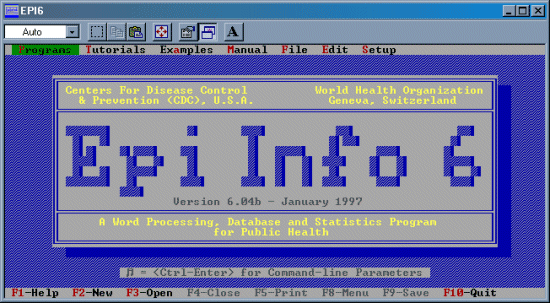 Tela de abertura do Epi Info